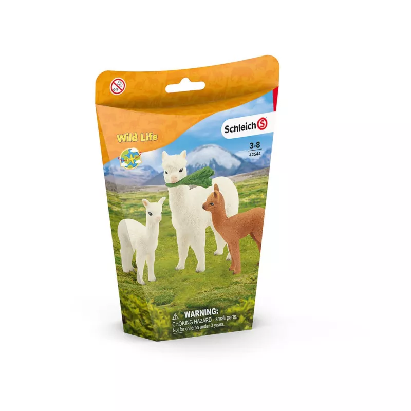 schleich WILD LIFE Alpaca Set, 3 yr(s), Wild Life, Brown, Green, White, 3 pc(s)