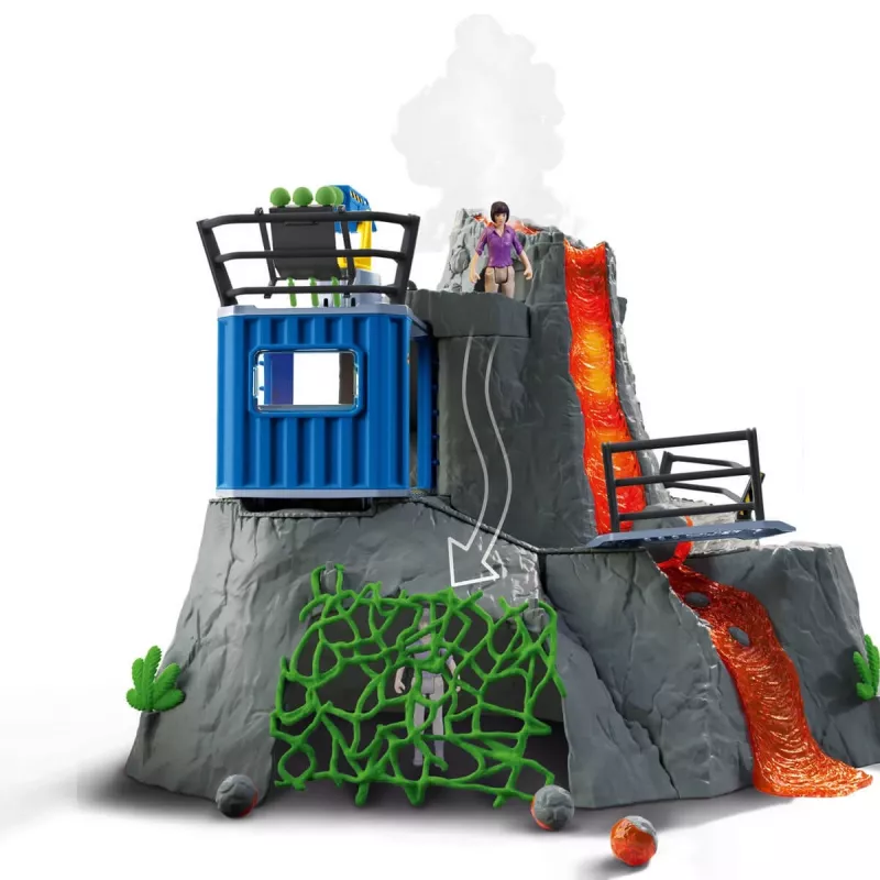 Animal Schleich Dinosaurs Volcano Expedition Base Camp Multicolour 42564