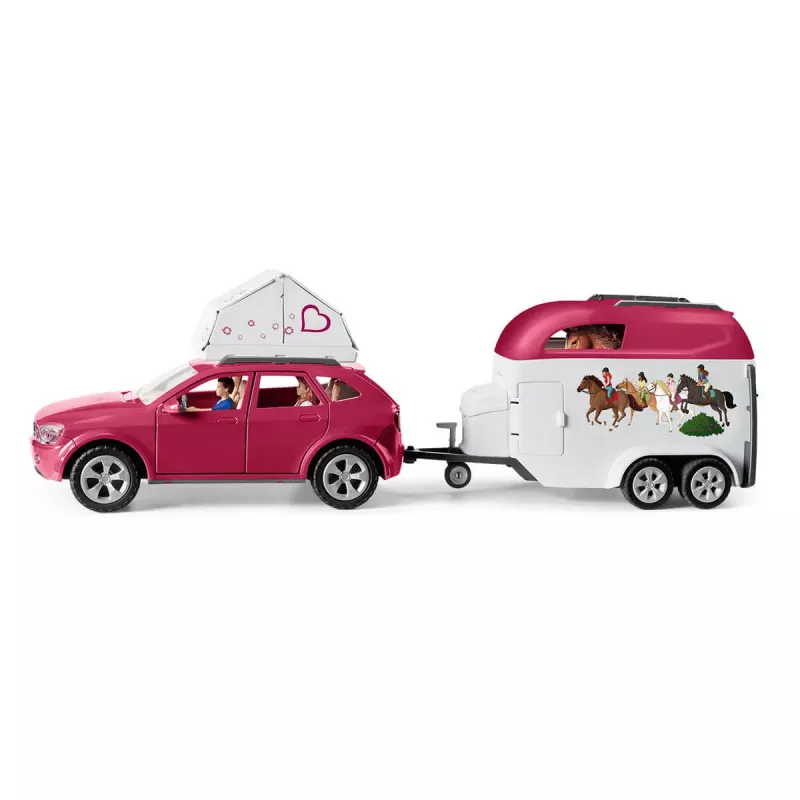 schleich HORSE CLUB Horse Adventures with Car and Trailer, Action/Adventure, Camping, Horses, 5 yr(s), Multicolour, Plastic