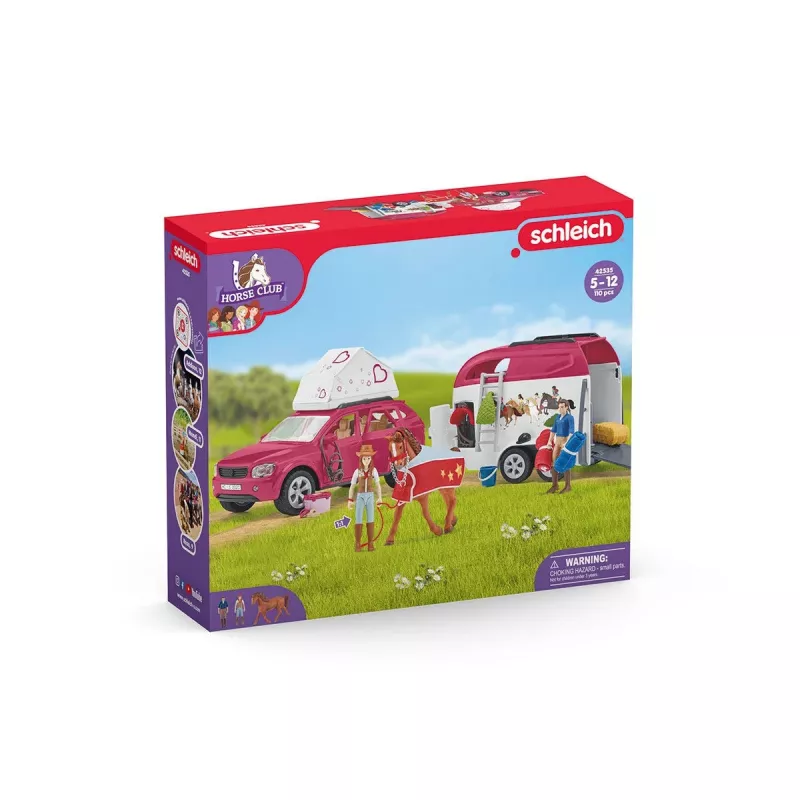 schleich HORSE CLUB Horse Adventures with Car and Trailer, Action/Adventure, Camping, Horses, 5 yr(s), Multicolour, Plastic