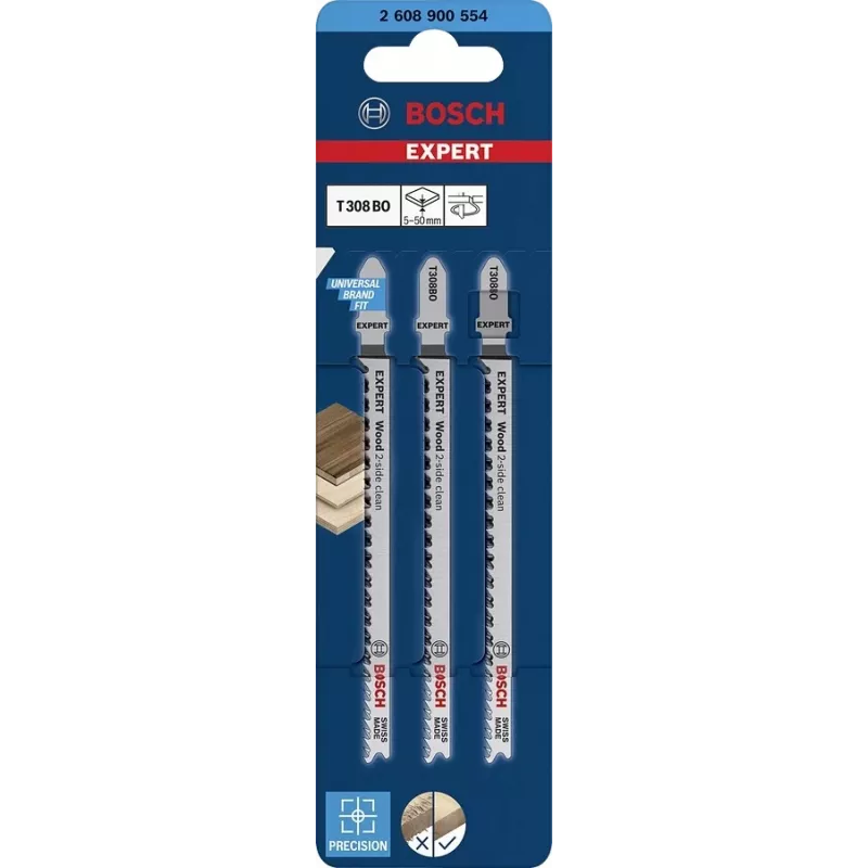 Bosch Expert 2608900554 Jigsaw blade High carbon steel (HCS) 3 pc(s)
