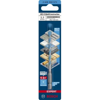 MultiConstruction drill bit Bosch EXPERT HEX‑92608900572 5.5 mm diameter, 60 mm length
