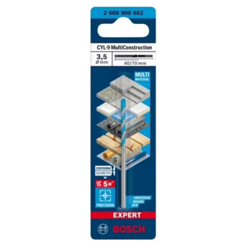 MultiConstruction Drill Bosch EXPERT CYL-92608900602, 3.5 mm diameter, 40 mm length