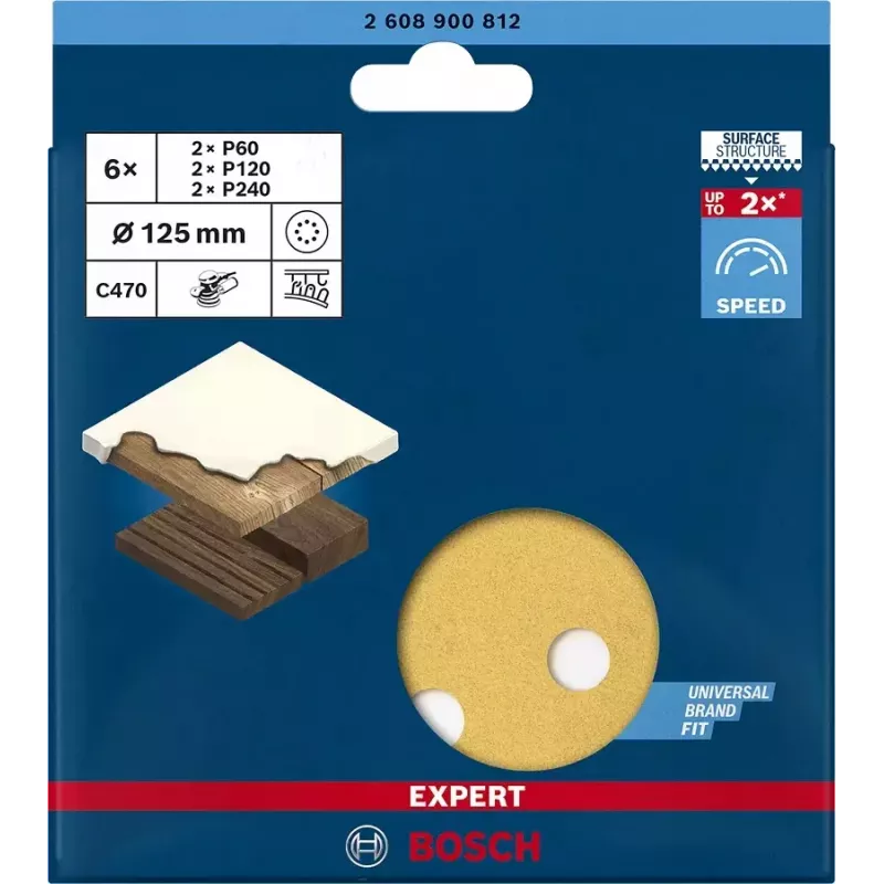 Bosch 2 608 900 812 rotary tool grinding/sanding supply Wood Sanding sheet