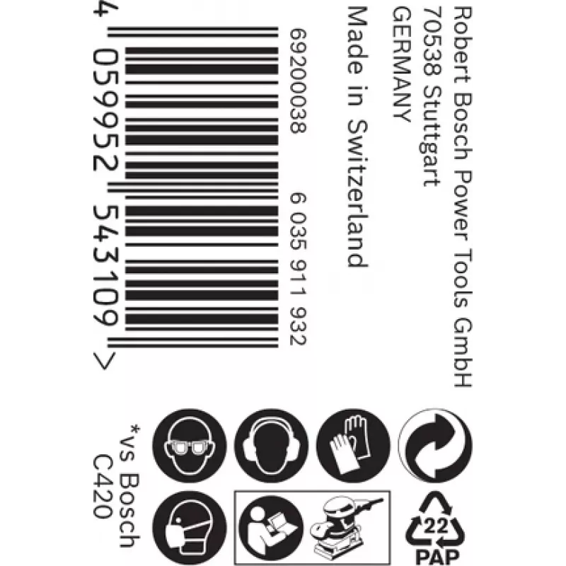 Bosch 2 608 900 907 manual sanding supply Abrasive roll 1 pc(s)
