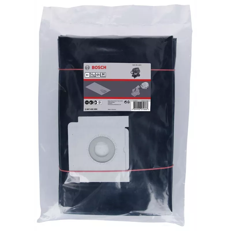 Filter bag set Bosch GAS 35 H AFC 2607432050 — 5 pieces, disposable dust bags for compatible vacuum cleaners