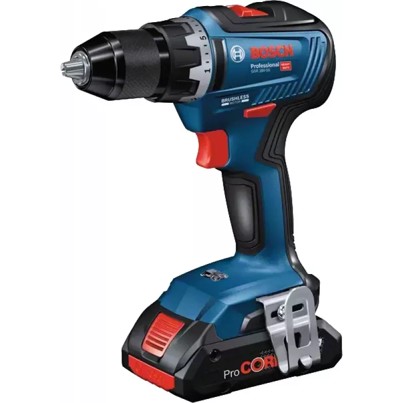 Bosch GSR 18V-55 1800 RPM 1 kg Black, Blue