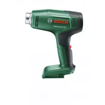Hot air gun Bosch EasyHeat 18V-500 — cordless, 72 W, 4 Ah battery, 350–450 °C, pistol handle, green