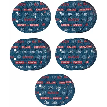 Sanding Disc Set Bosch EXP O780 150 mm, 55 pieces