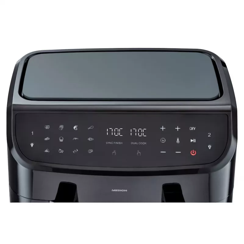 MEDION LIFE P20 Double 8.7 L 2600 W Hot air fryer Black