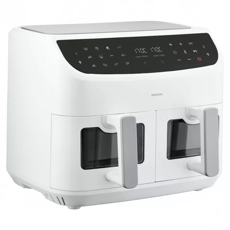 MEDION LIFE P20 Double 8.7 L 2600 W Hot air fryer White
