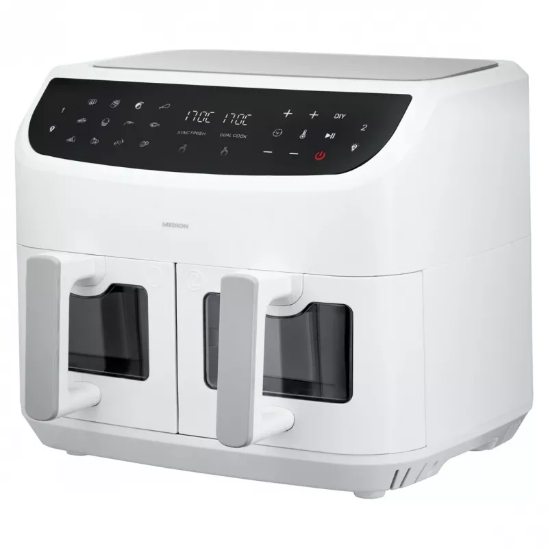 MEDION LIFE P20 Double 8.7 L 2600 W Hot air fryer White