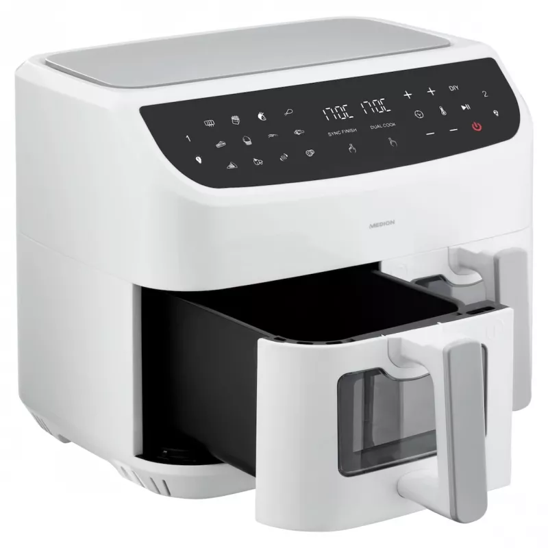 MEDION LIFE P20 Double 8.7 L 2600 W Hot air fryer White