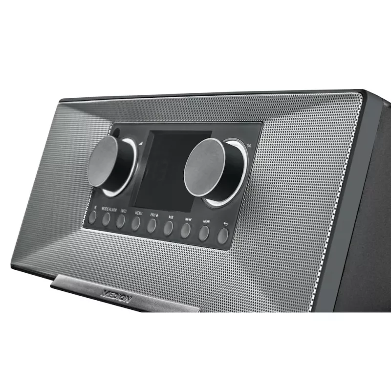 Internet radio MEDION LIFE P85333 — DAB+ / FM, 12 W RMS, 2.8 inch TFT, Wi‑Fi 802.11a/b/g, 3.5 mm jack, grey