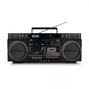 Music system MEDION LIFE P66538 — 20 W, 2-way speakers, DAB+/FM/PLL, Bluetooth, LCD display, black
