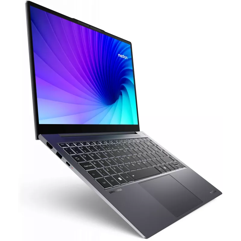MEDION SPRCHRGD 14 S1 Elite MD62637 Snapdragon X1E-78-100 Laptop 35.6 cm (14 inch) WQXGA+ 16 GB LPDDR5-SDRAM 512 GB SSD Wi-Fi 6E (802.11ax) Windows 11 Home US English Grey