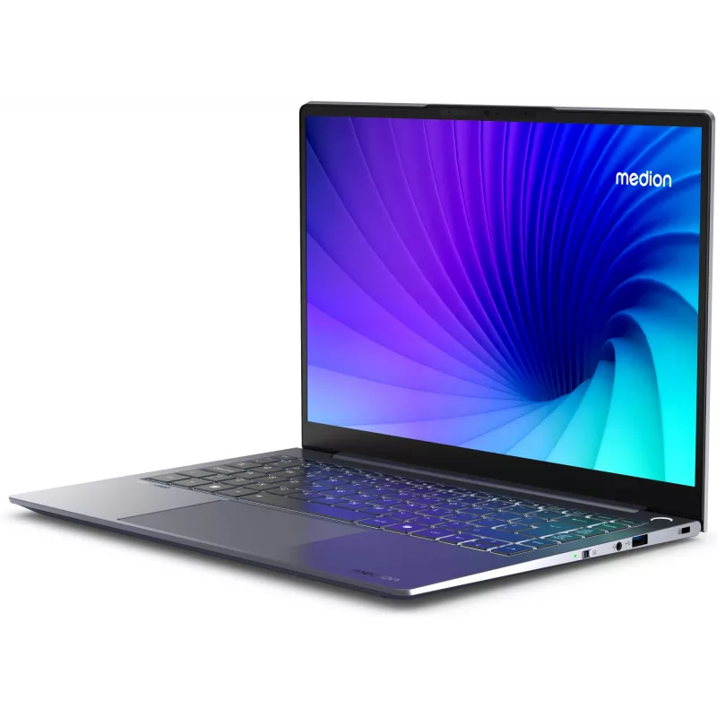 MEDION SPRCHRGD 14 S1 Elite MD62637 Snapdragon X1E-78-100 Laptop 35.6 cm (14 inch) WQXGA+ 16 GB LPDDR5-SDRAM 512 GB SSD Wi-Fi 6E (802.11ax) Windows 11 Home US English Grey