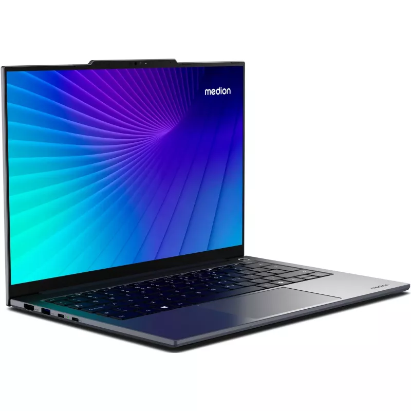 MEDION 30040132 laptop Intel Core 5 120U 35.6 cm (14 inch) 2.8K 16 GB DDR4-SDRAM 512 GB SSD Wi-Fi 6 (802.11ax) Windows 11 Home Black