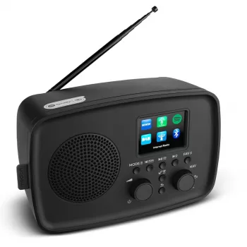 Internet radio MEDION 50078817 — DAB+/FM, Wi‑Fi (802.11a/b/g), 5W RMS, 2.4 inch TFT, black, Spotify support, IPX1