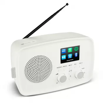 Internet radio MEDION 50078821 — DAB+/FM, Wi‑Fi 802.11a/b/g, 5 W RMS, 2.4 inch TFT, white