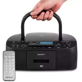 Personal radio MEDION 50079328 — DAB+/FM/PLL tuner, 6W RMS, LCD, Bluetooth 10m, 3.5mm jack