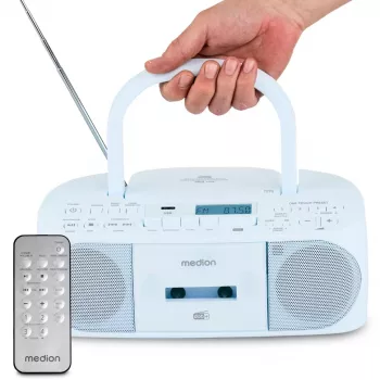 Personal radio MEDION 50079332 — DAB+/FM digital tuner, 6 W RMS, LCD display, Bluetooth 10 m, 3.5 mm headphone jack