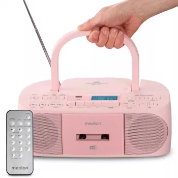 Personal radio MEDION 50079336 — DAB+ FM PLL tuner, LCD display, Bluetooth 10 m, 6 W RMS, 3.5 mm output