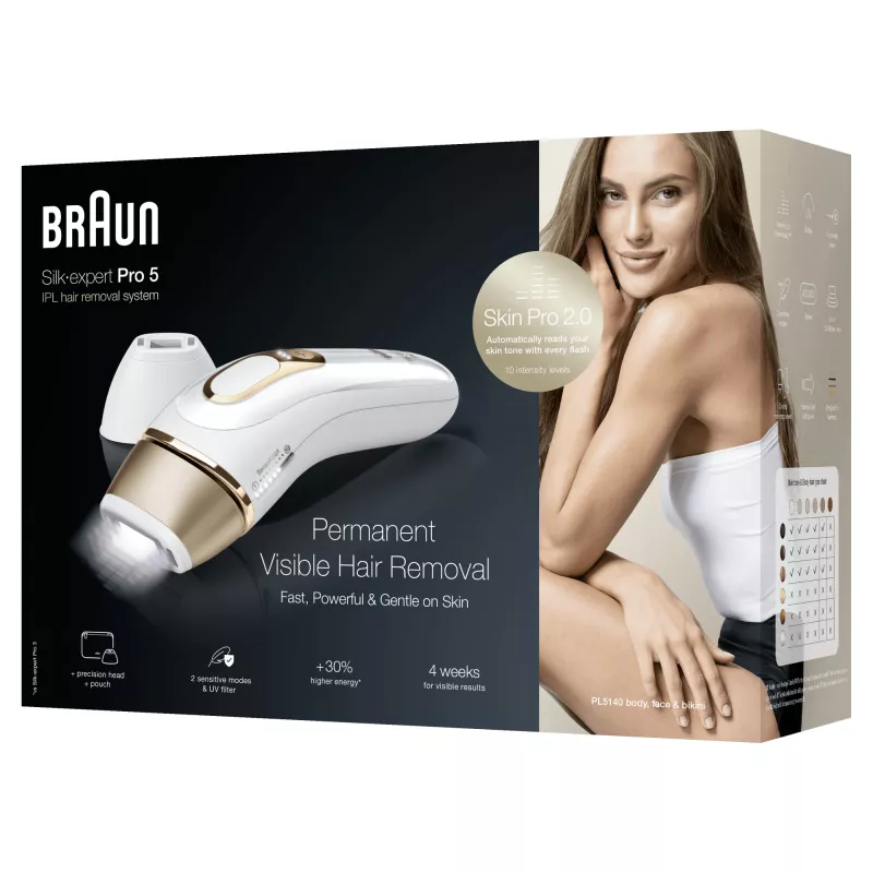 Braun Silk-expert Pro Silk·expert Pro 5 PL5140 Intense pulsed light (IPL) Gold, White
