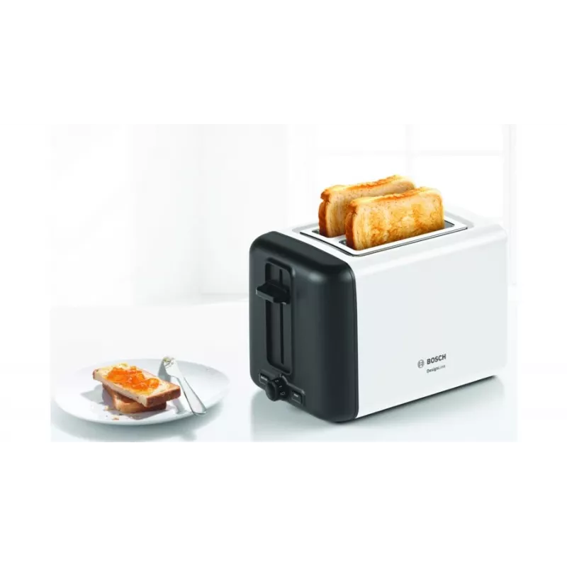 Bosch TAT3P421DE toaster 2 slice(s) 970 W Black, White