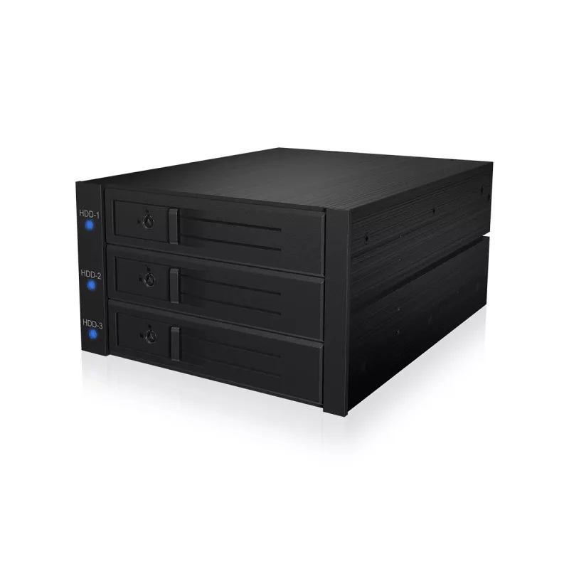 ICY BOX IB-573SSK-12G 8.89 cm (3.5 inch) Backplane Black