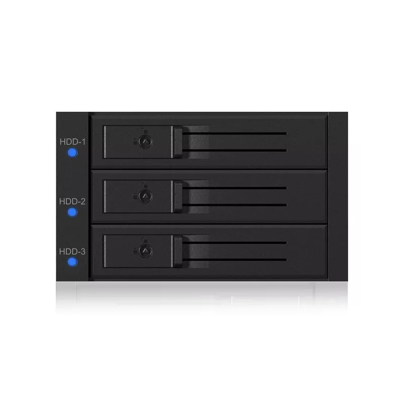 ICY BOX IB-573SSK-12G 8.89 cm (3.5 inch) Backplane Black