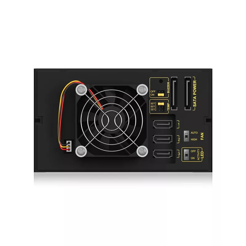 ICY BOX IB-573SSK-12G 8.89 cm (3.5 inch) Backplane Black