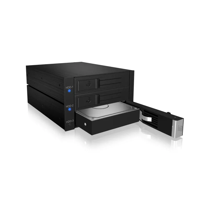 ICY BOX IB-573SSK-12G 8.89 cm (3.5 inch) Backplane Black