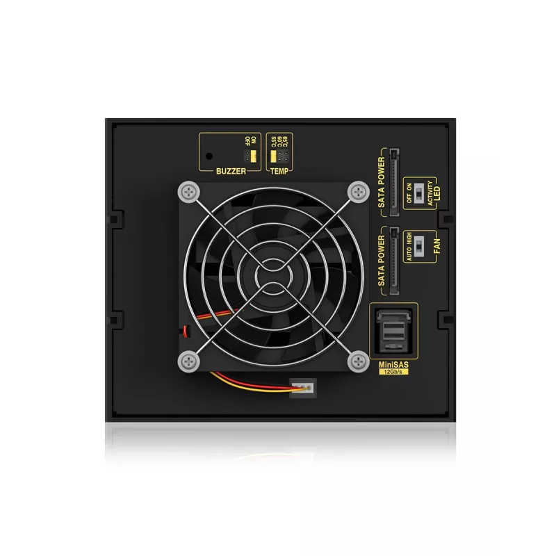 ICY BOX IB-574SSK-12G 8.89 cm (3.5 inch) Backplane Black