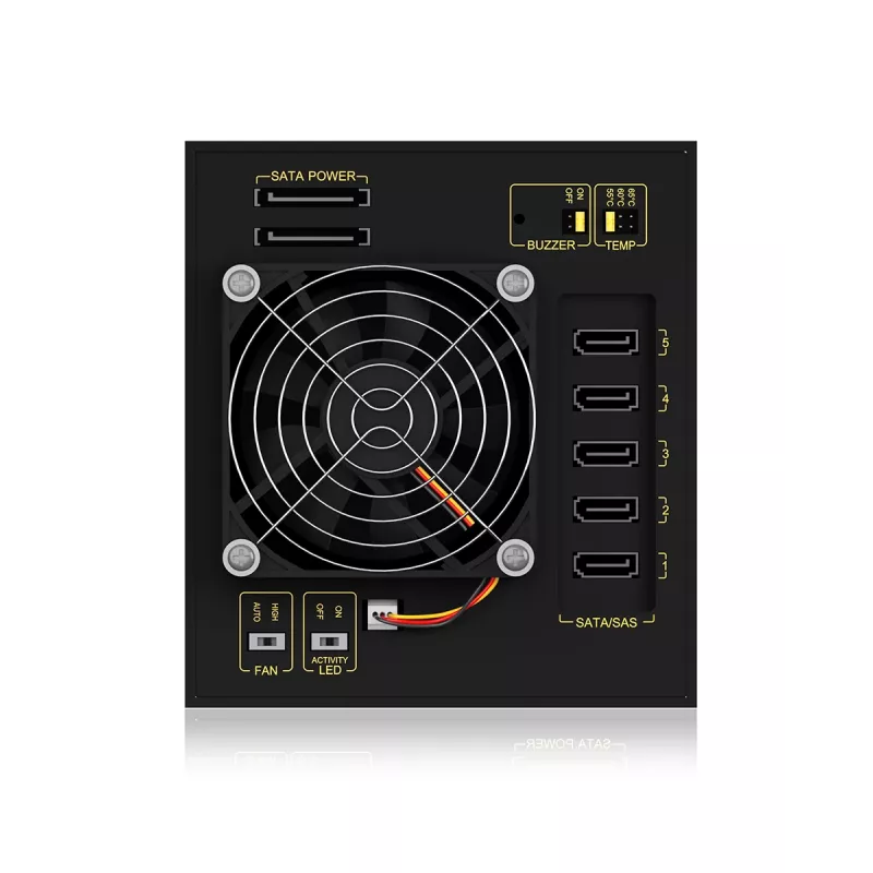 ICY BOX IB-575SSK-12G 8.89 cm (3.5 inch) Backplane Black