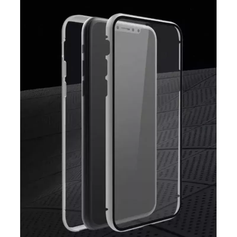 Hama 360° Glass mobile phone case 15.5 cm (6.1 inch) Cover Silver, Transparent