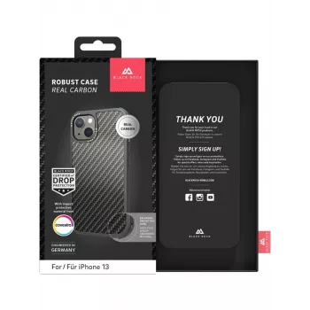 Hama Robust Real Carbon mobile phone case 15.5 cm (6.1 inch) Cover Black