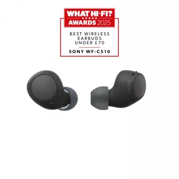 Headset Sony WF-C510 in-ear true wireless earbuds, Bluetooth 5.3, IPX4, 6 mm drivers, 22 h battery (with case) — Black