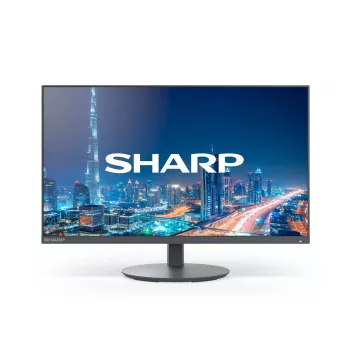 24 inch Sharp MultiSync E244FL LCD monitor Full HD 1920x1080 VA panel 6 ms USB 3.2 hub VESA height-adjustable, black