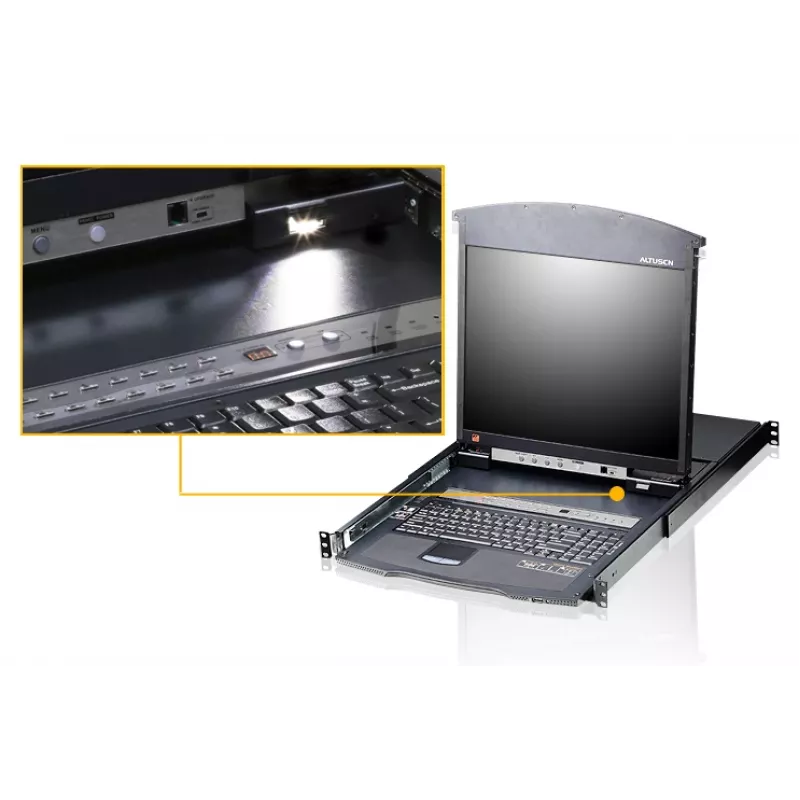 ATEN KL1508AN rack console 48.3 cm (19 inch) Black 1U