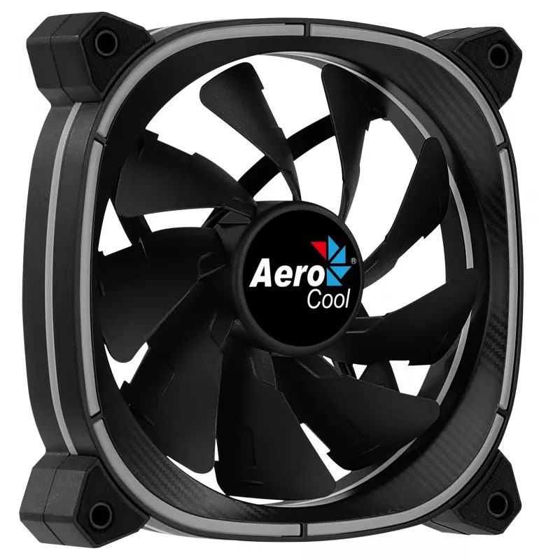 Aerocool ASTRO12 PC Fan 12cm LED RGB Antivibration 6 Pins Black