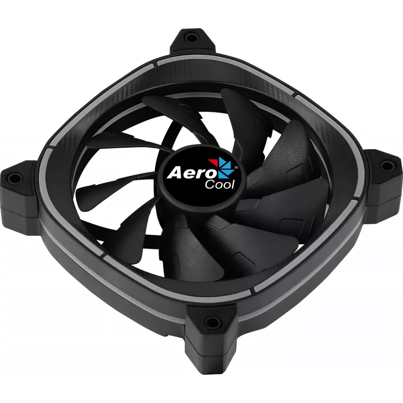 Aerocool ASTRO12 PC Fan 12cm LED RGB Antivibration 6 Pins Black