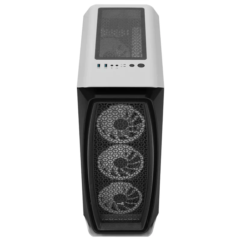 Aerocool AEROONEDUOWHV1 Gaming ATX Case 4xARGB Fans White, Midi Tower, PC, White, ATX, micro ATX, Mini-ITX, Acrylonitrile butadiene styrene (ABS), SPCC, Gaming