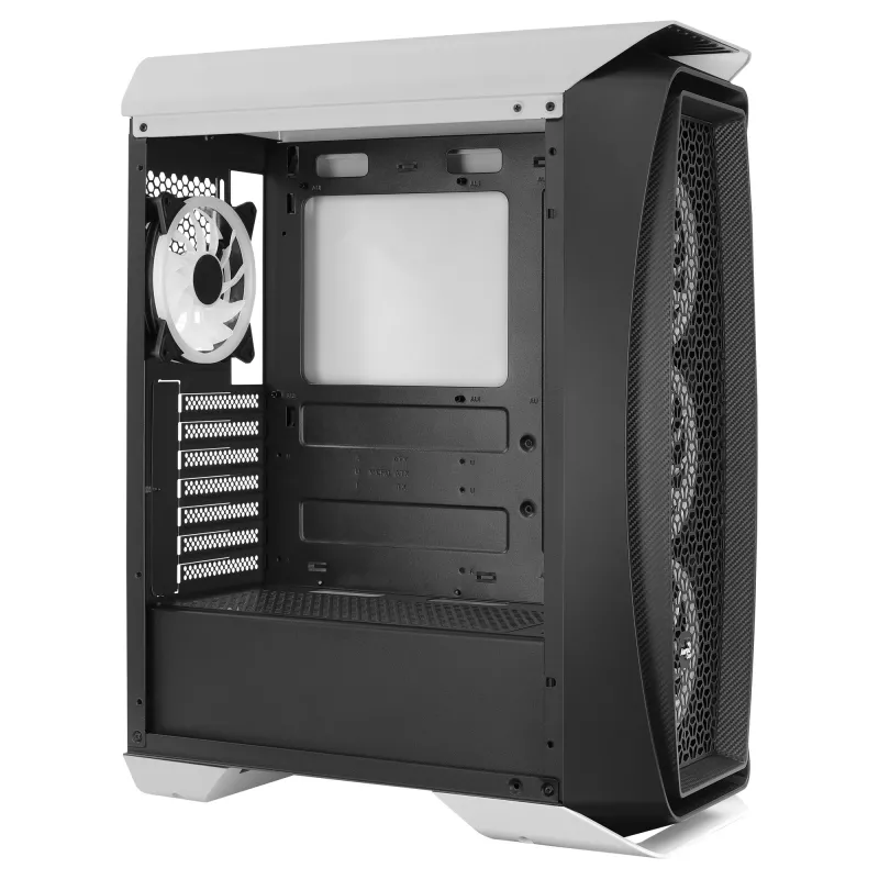 Aerocool AEROONEDUOWHV1 Gaming ATX Case 4xARGB Fans White, Midi Tower, PC, White, ATX, micro ATX, Mini-ITX, Acrylonitrile butadiene styrene (ABS), SPCC, Gaming