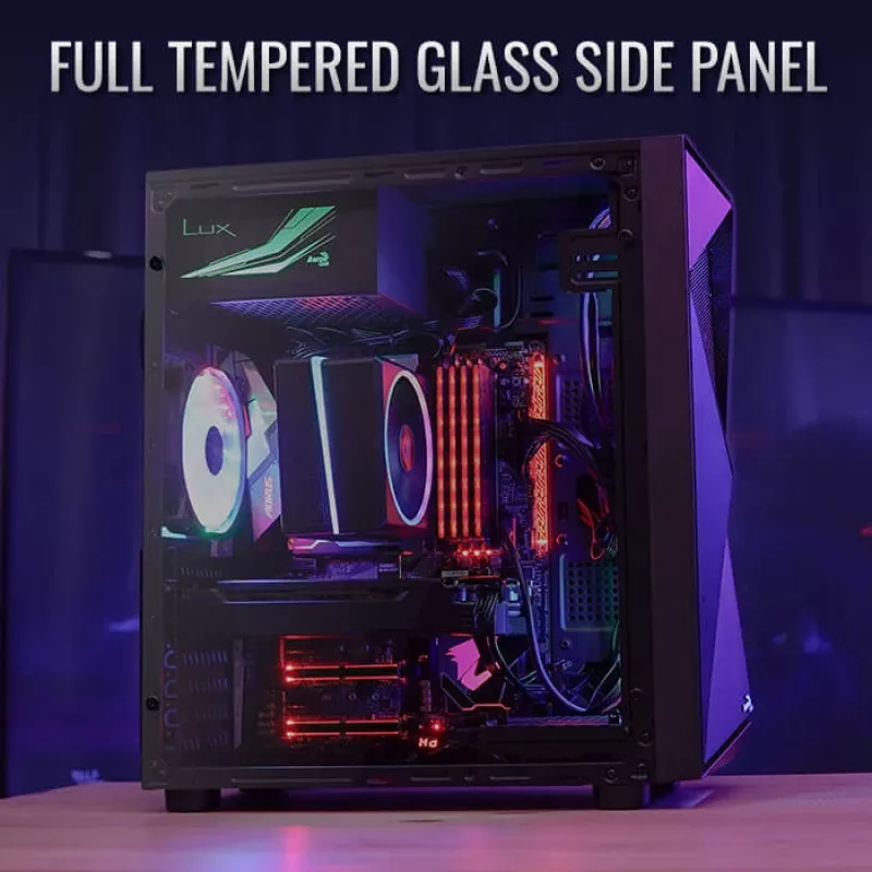 Aerocool Glider Tempered Glass Black
