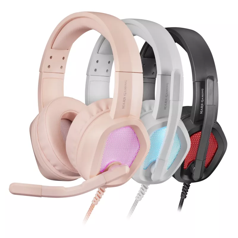 Mars Gaming MH320 Headset Wired Head-band USB Type-A Pink