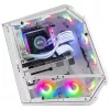 Mars Gaming MC51W White PC Gaming ATX Double Tempered Glass Case 5x RGB 12cm Fan