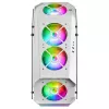 Mars Gaming MC51W White PC Gaming ATX Double Tempered Glass Case 5x RGB 12cm Fan