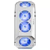 Mars Gaming MC51W White PC Gaming ATX Double Tempered Glass Case 5x RGB 12cm Fan