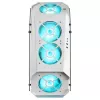 Mars Gaming MC51W White PC Gaming ATX Double Tempered Glass Case 5x RGB 12cm Fan